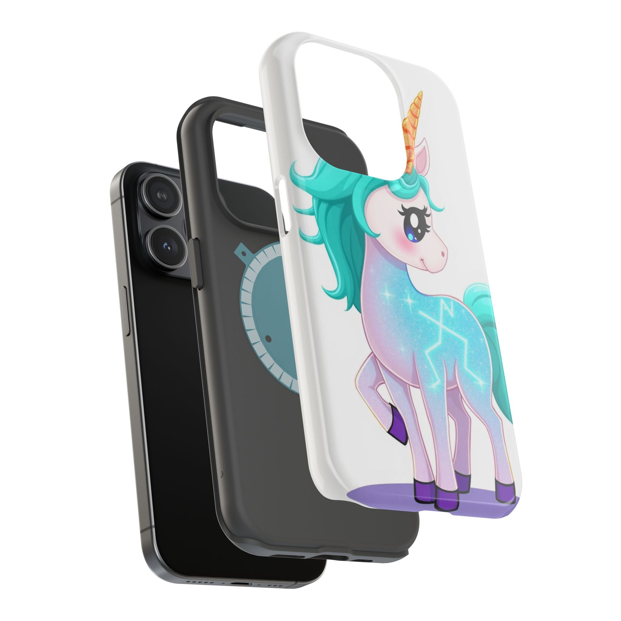 iPhone Turquoise Sparkle Unicorn Kids Fun iPhone Phone Case Gift · iPhone Case