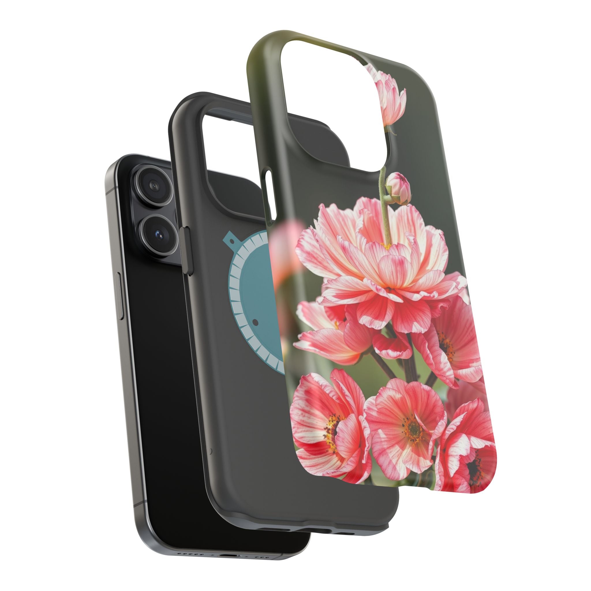 iPhone Ranunculus Stack Vibrant Watercolor Slim Snap Case · iPhone Case