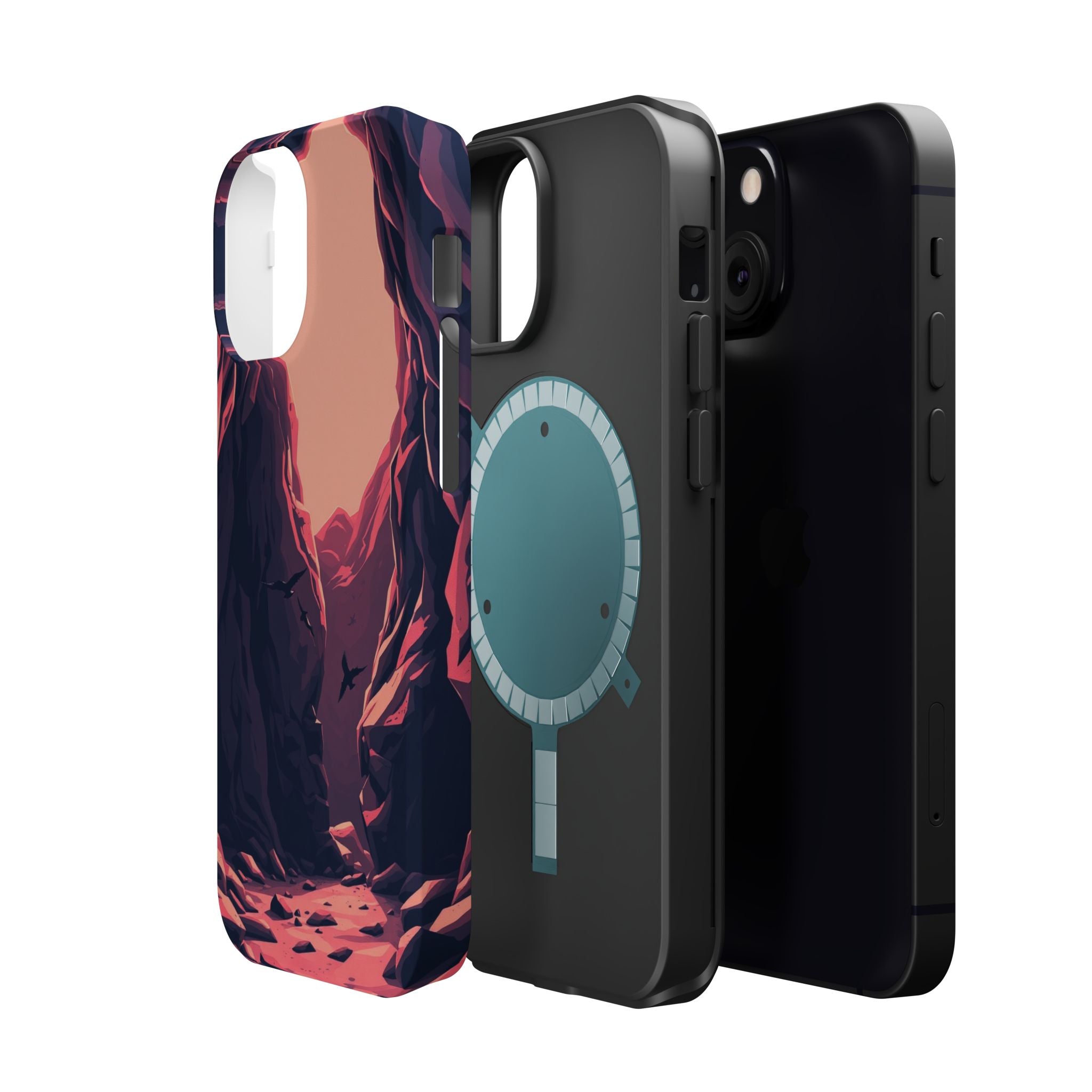 iPhone Rose Pink And Cream Dark Crystal Cave Slim Everyday Designer Case · iPhon