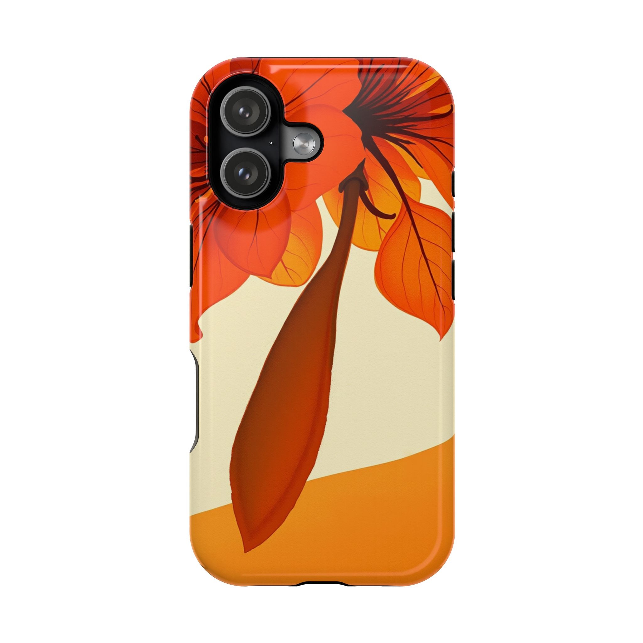iPhone Burnt Orange And Sand Bloom Leaf Slim Everyday iPhone Designer · iPhone C