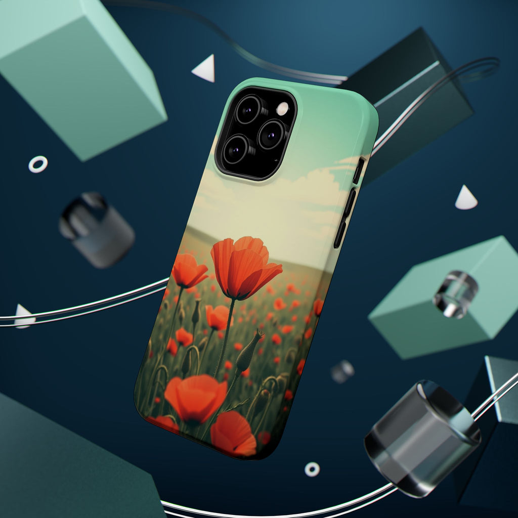 iPhone Radiant Poppy Field Design Bold Modern Everyday Snap Case · iPhone Case