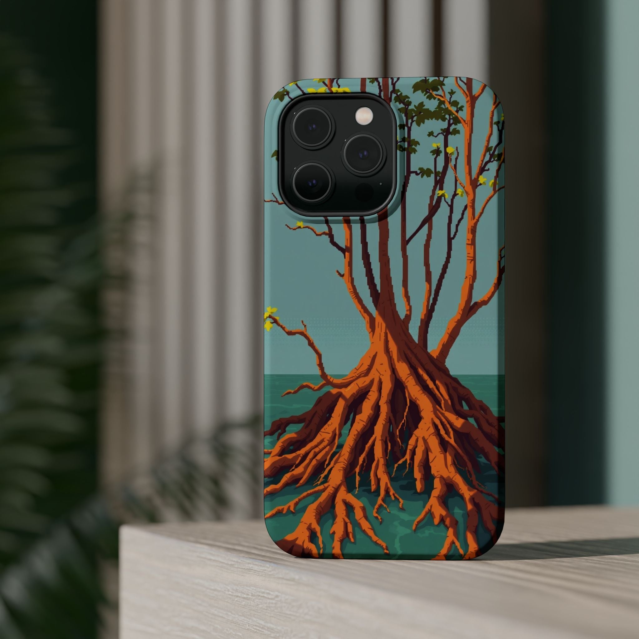 iPhone Mustard And Rust Mangrove Roots Slim Everyday iPhone 13 Designer · iPhone