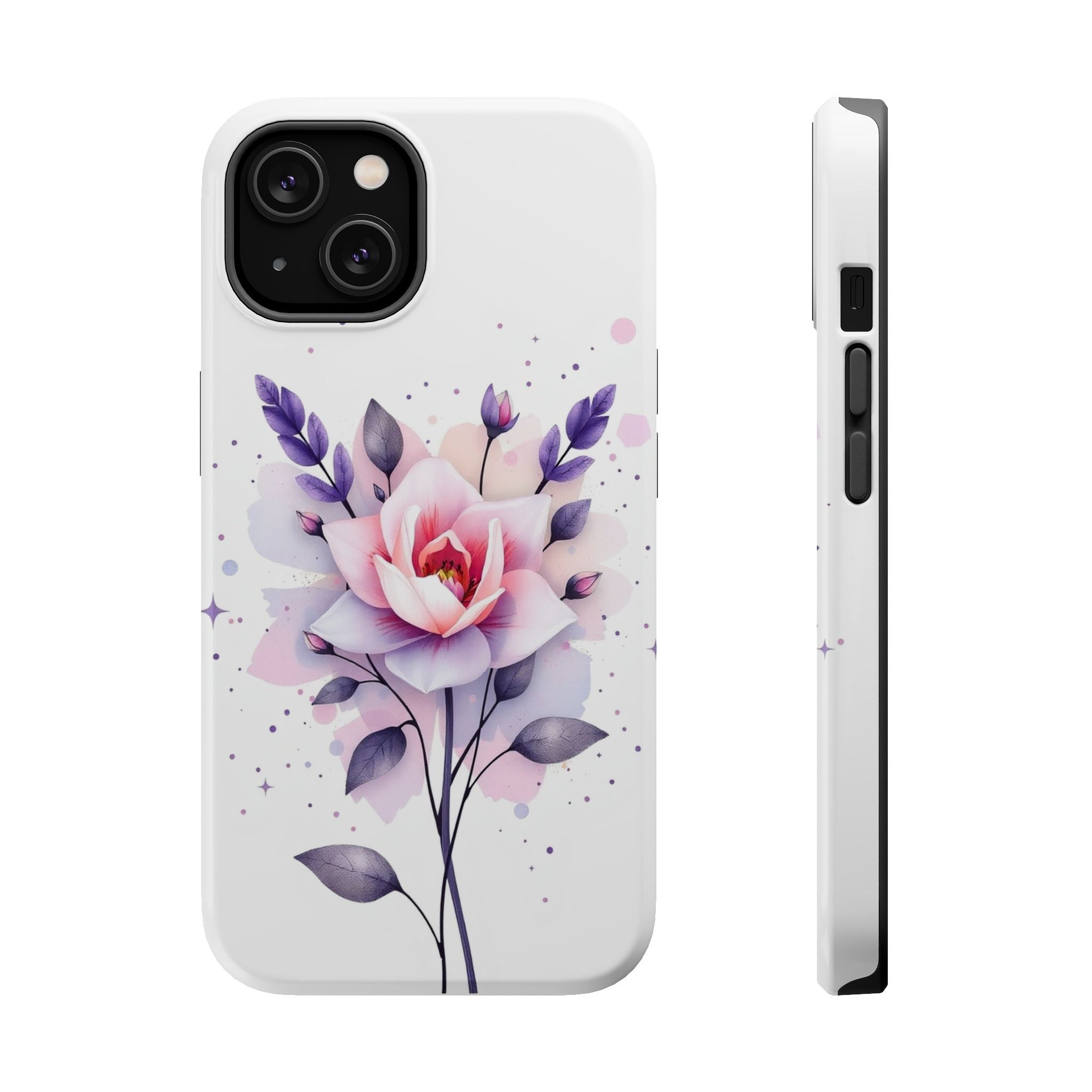 iPhone Lavender And Pearl Floral Watercolor Splash iPhone Artistic · iPhone Case