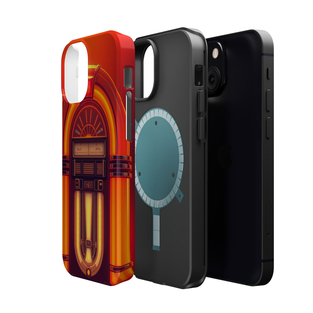 iPhone Jukebox Glow Neon Cyberpunk Bold Modern Everyday Snap Case · iPhone Case