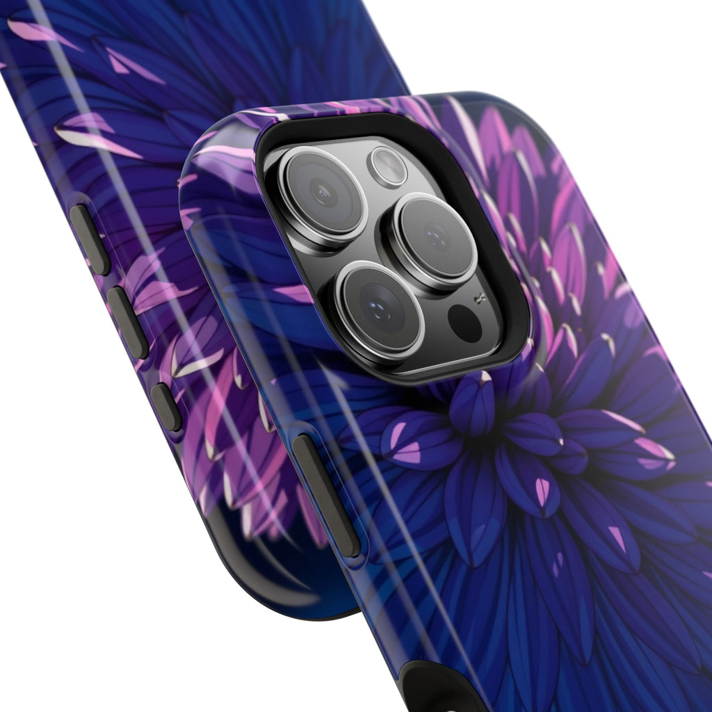 iPhone Indigo And Violet Chrysanthemum Classic Soft iPhone Finish · iPhone Case