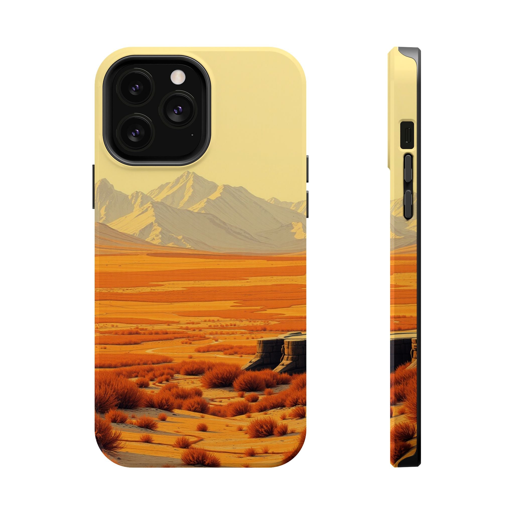 iPhone Mustard And Rust Tundra Expanse Slim Everyday Designer Case · iPhone Case