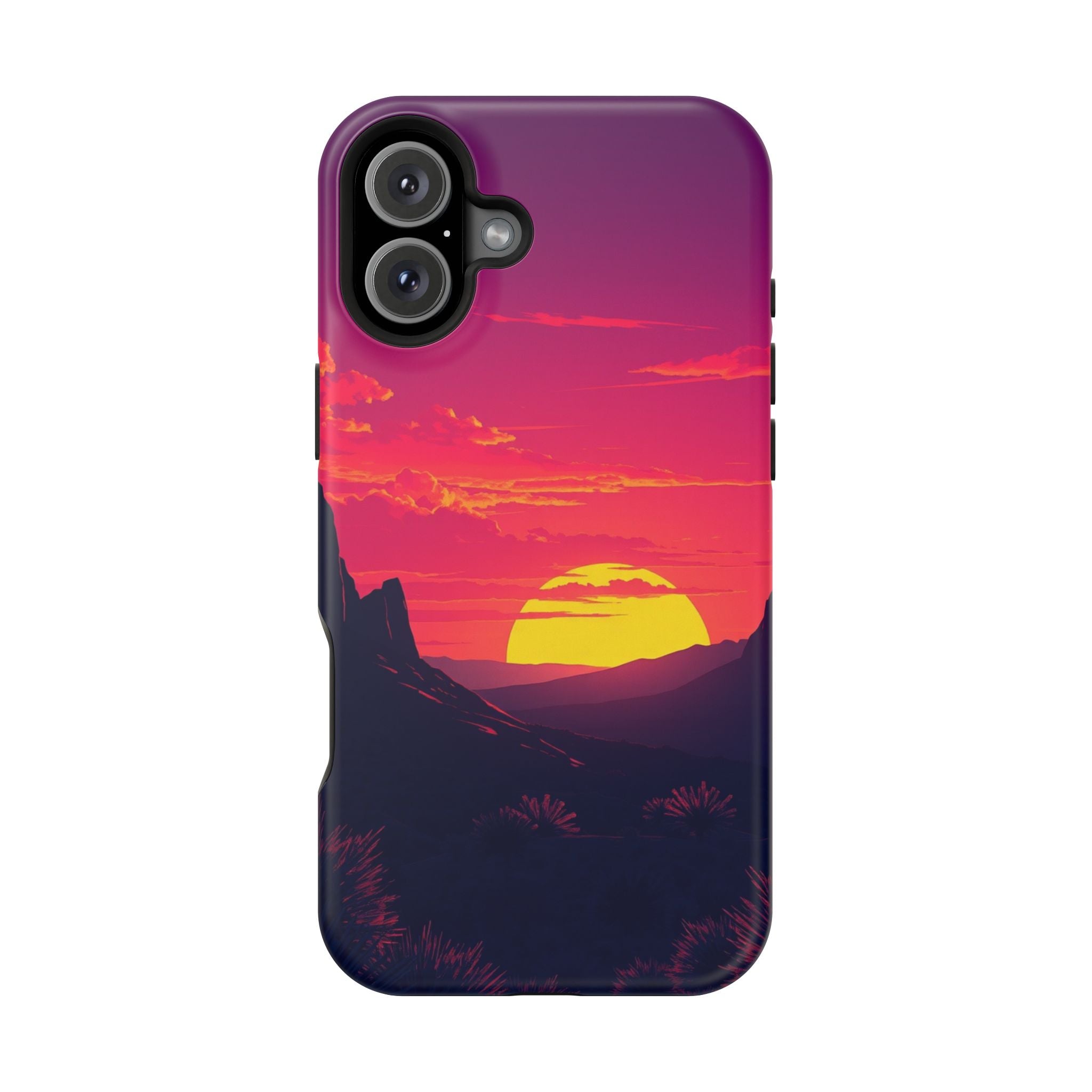 iPhone Cyan And Magenta Mesa Sunset Slim Everyday Designer Case · iPhone Case