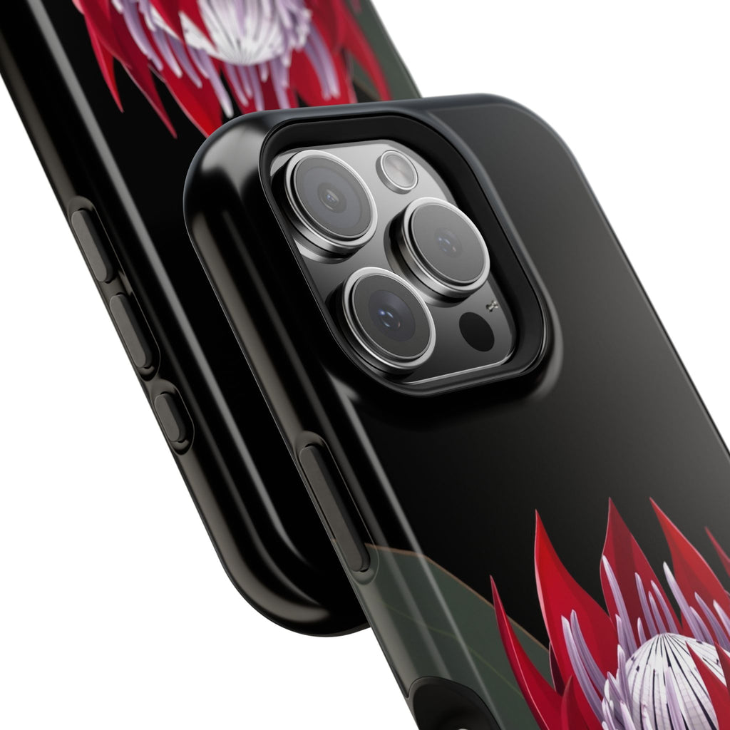 iPhone Black And Crimson Protea Bold Slim Everyday Designer Case · iPhone Case