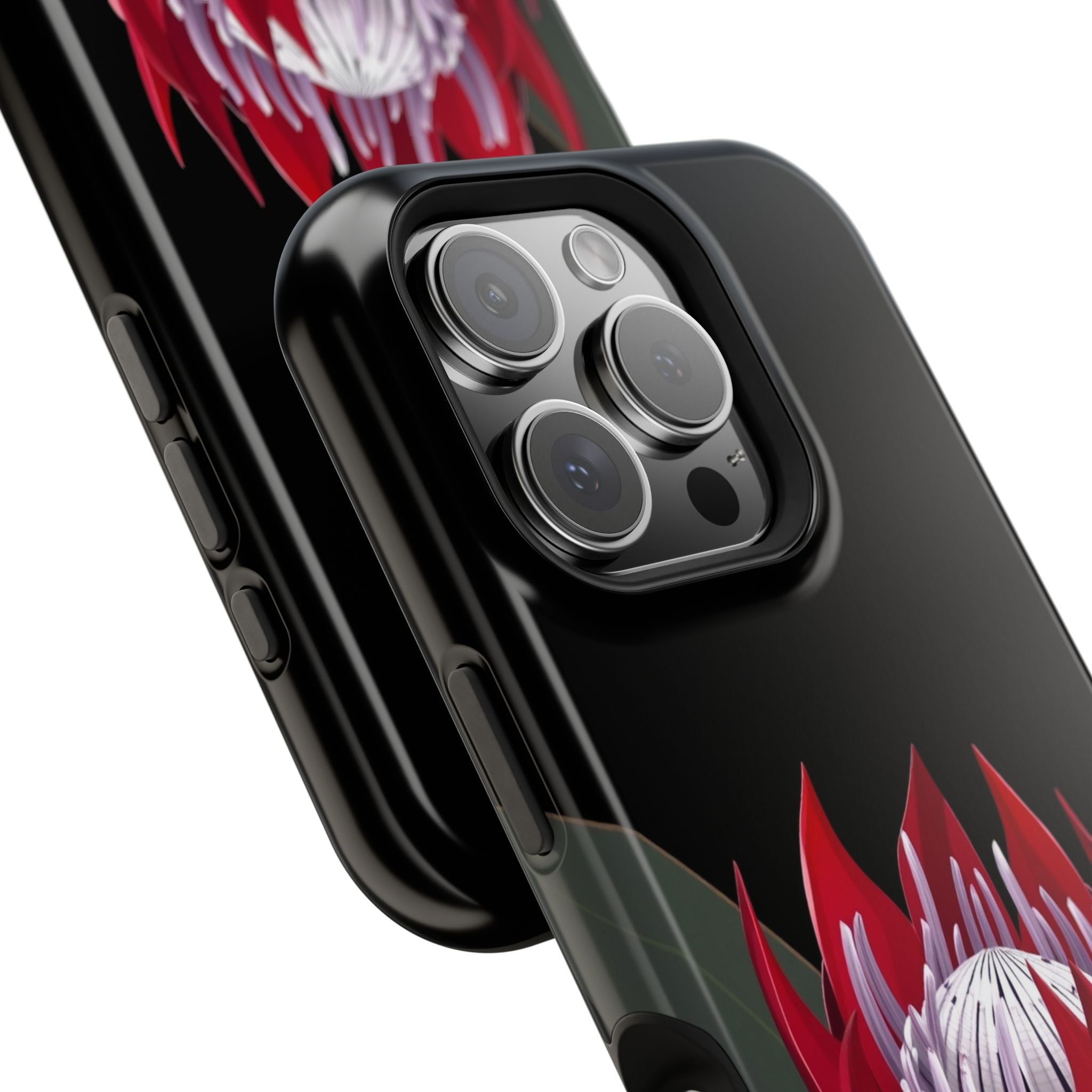 iPhone Black And Crimson Protea Bold Slim Everyday Designer Case · iPhone Case