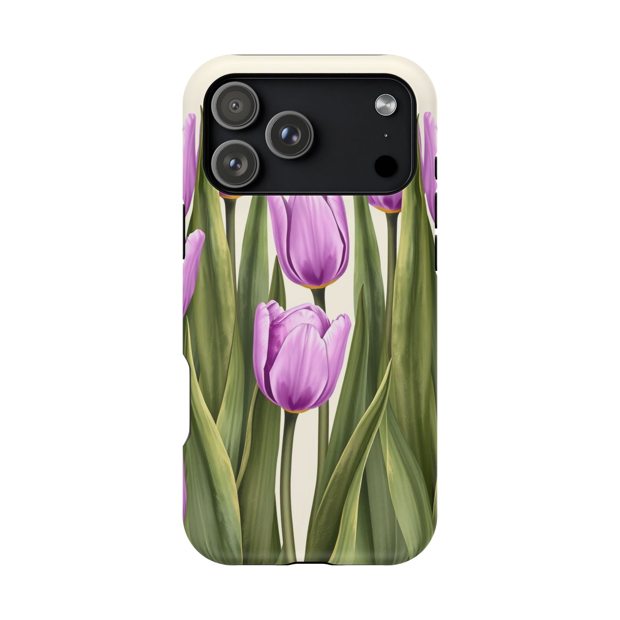 iPhone Tulip Row Electric Art 14 Bold Modern Everyday Snap Case · iPhone Case