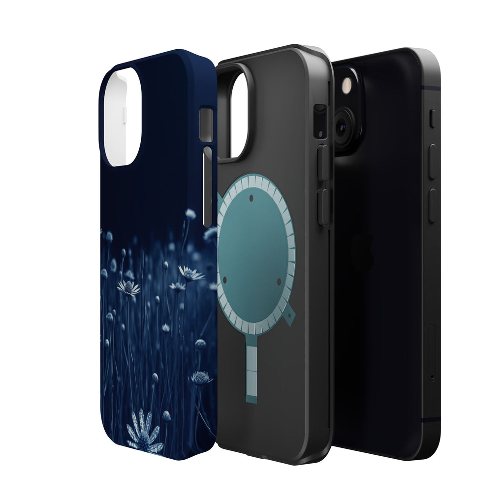 iPhone Midnight Blue And Silver Wildflower Field Clean iPhone Minimal · iPhone C