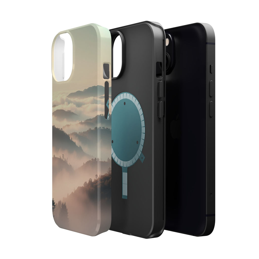 iPhone Mint And Blush Fog Rolling Over Hills Slim iPhone Everyday · iPhone Case