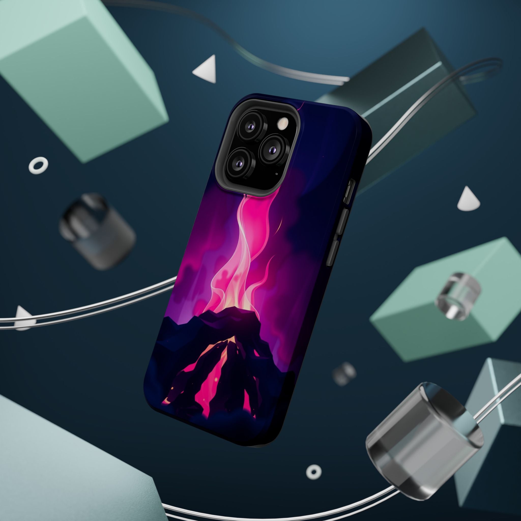 iPhone Cyan And Magenta Wildfire Glow Slim Everyday Designer Case · iPhone Case