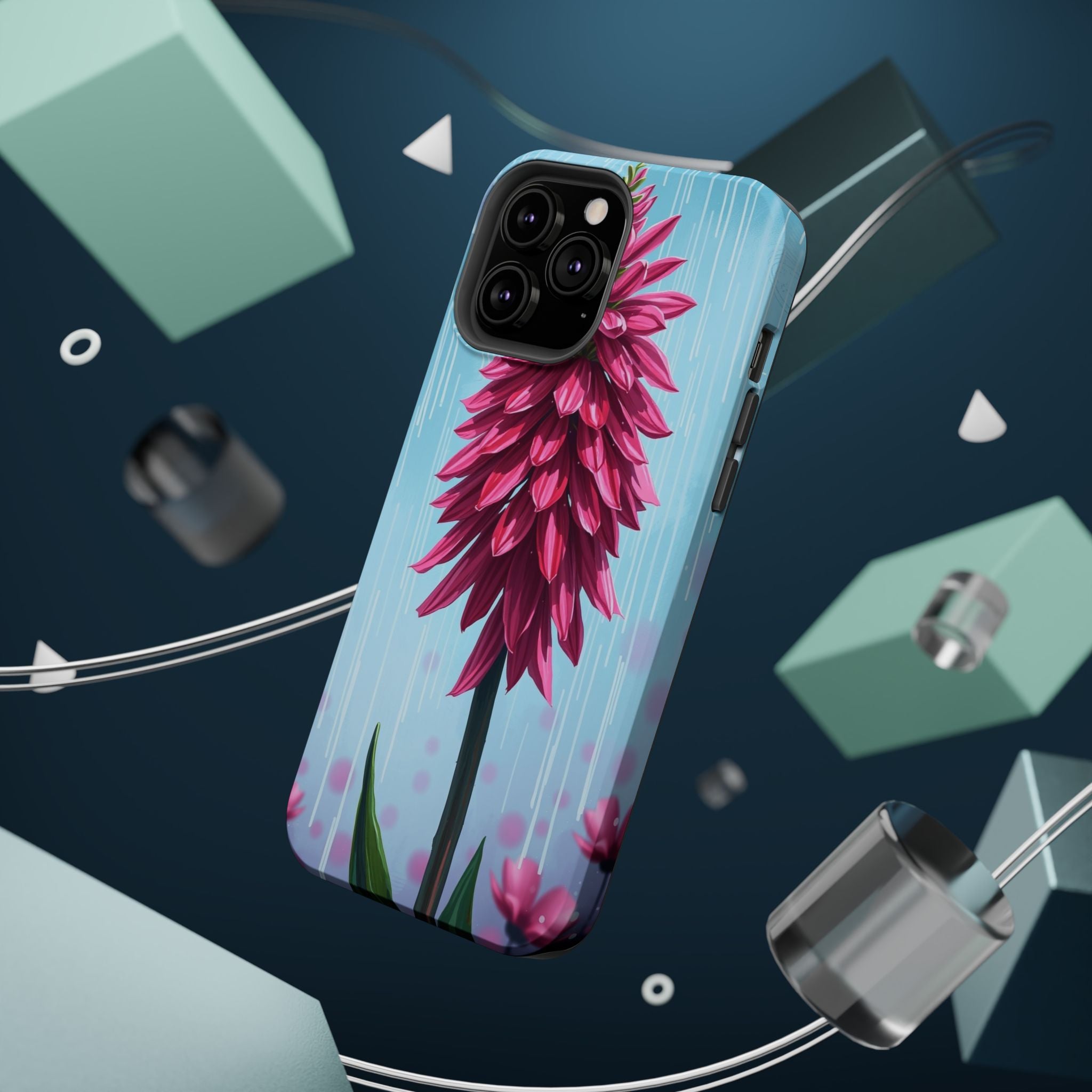 iPhone Cyan And Magenta Spring Shower Bloom Slim iPhone Everyday · iPhone Case