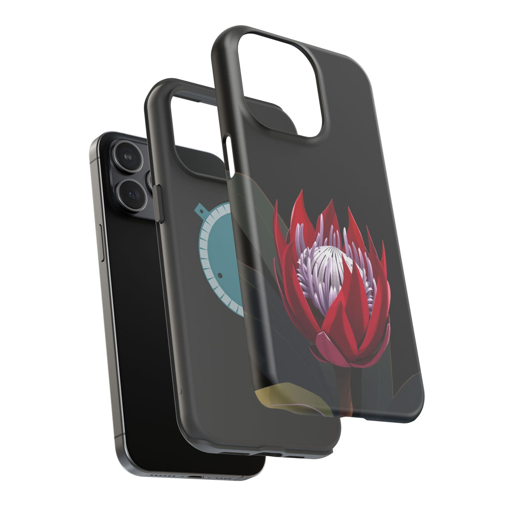 iPhone Black And Crimson Protea Bold Slim Everyday Designer Case · iPhone Case