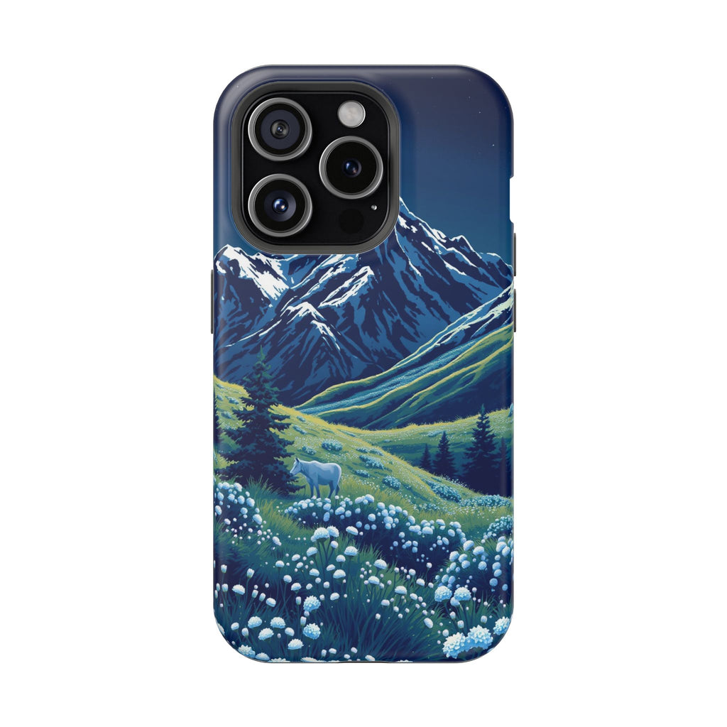 iPhone Midnight Blue And Silver Alpine Meadow Slim iPhone Everyday · iPhone Case