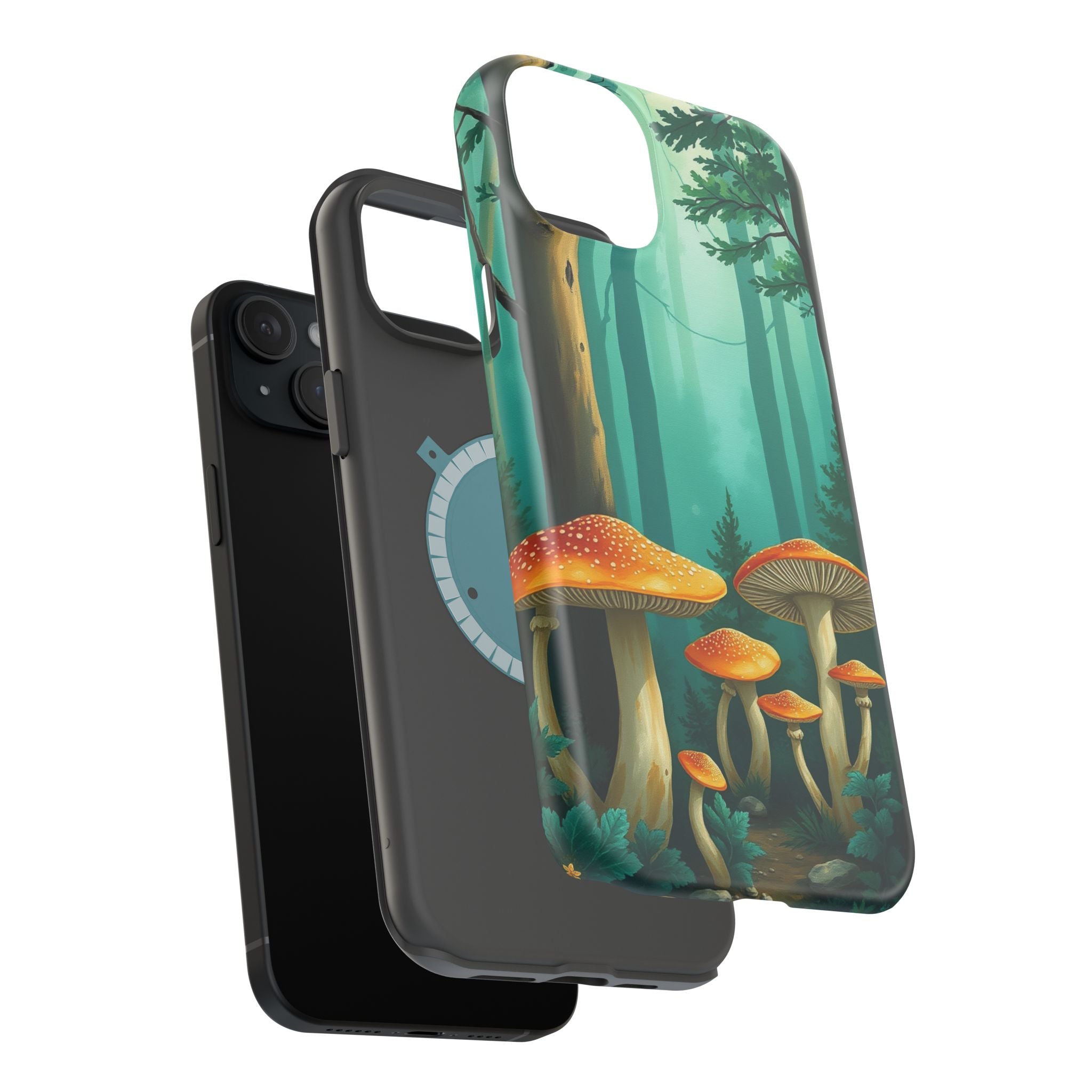 iPhone Mushroom Forest Oil Painting Impressionist iPhone Clean Minimal · iPhone