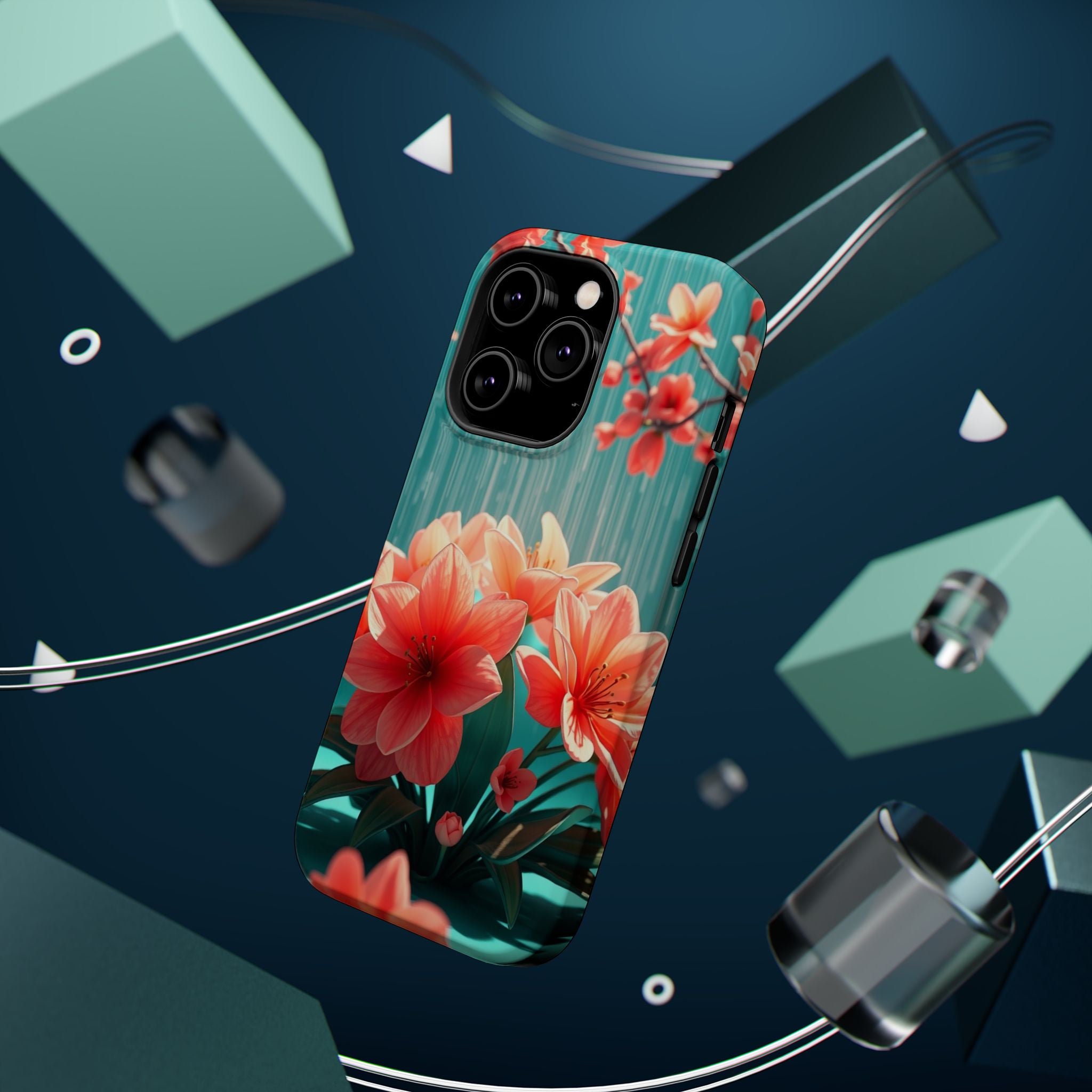 iPhone Spring Shower Bloom 3D Digital Slim Everyday Designer Case · iPhone Case