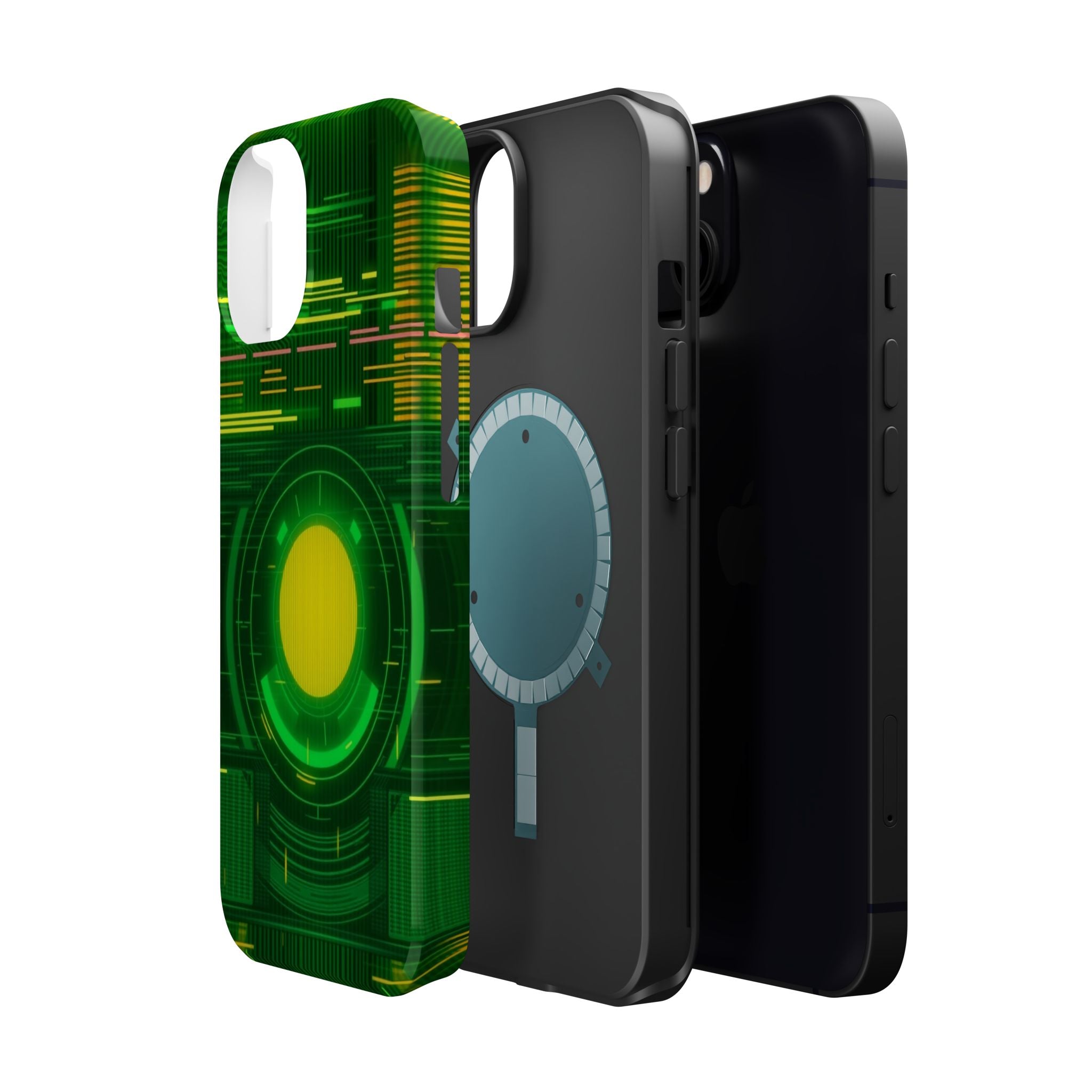 iPhone Emerald Green And Gold VHS Static Slim Everyday Designer Case · iPhone Ca