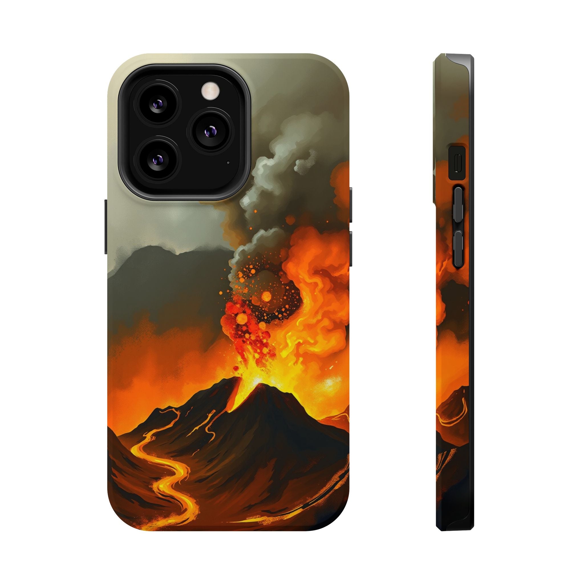 iPhone Volcanic Eruption Oil Painting Impressionist Slim Snap Case · iPhone Case