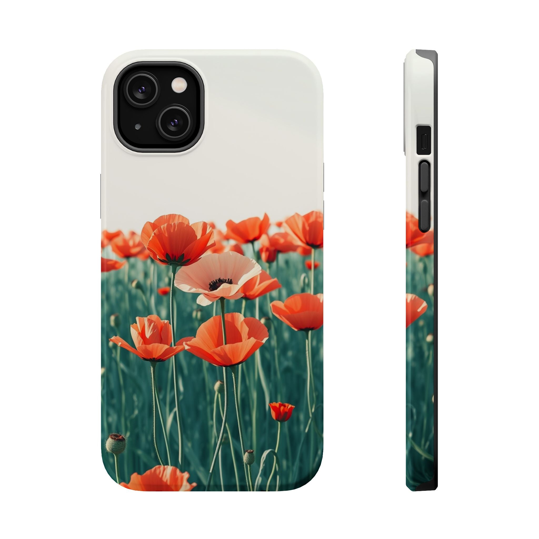 iPhone Mint And Blush Poppy Field 10 Slim Everyday Designer Case · iPhone Case