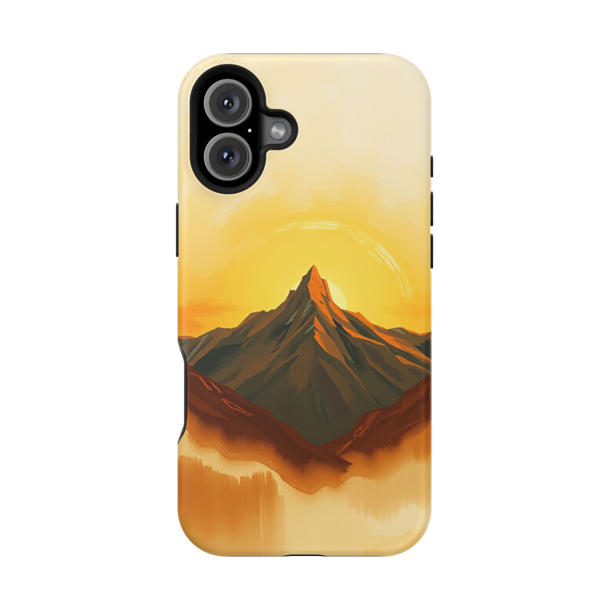 iPhone Mustard And Rust Mountain at Sunrise Slim iPhone Everyday · iPhone Case