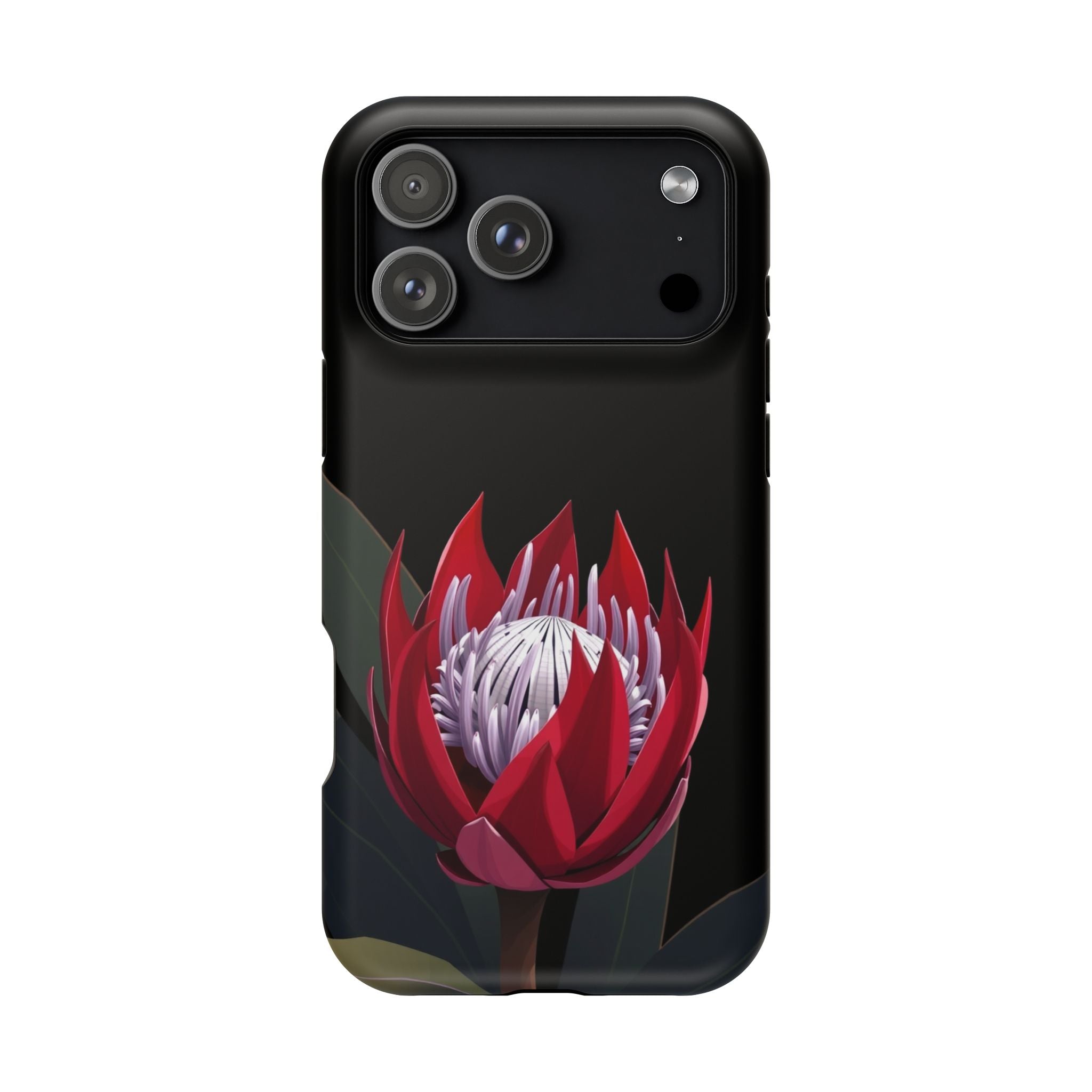 iPhone Black And Crimson Protea Bold Slim Everyday Designer Case · iPhone Case