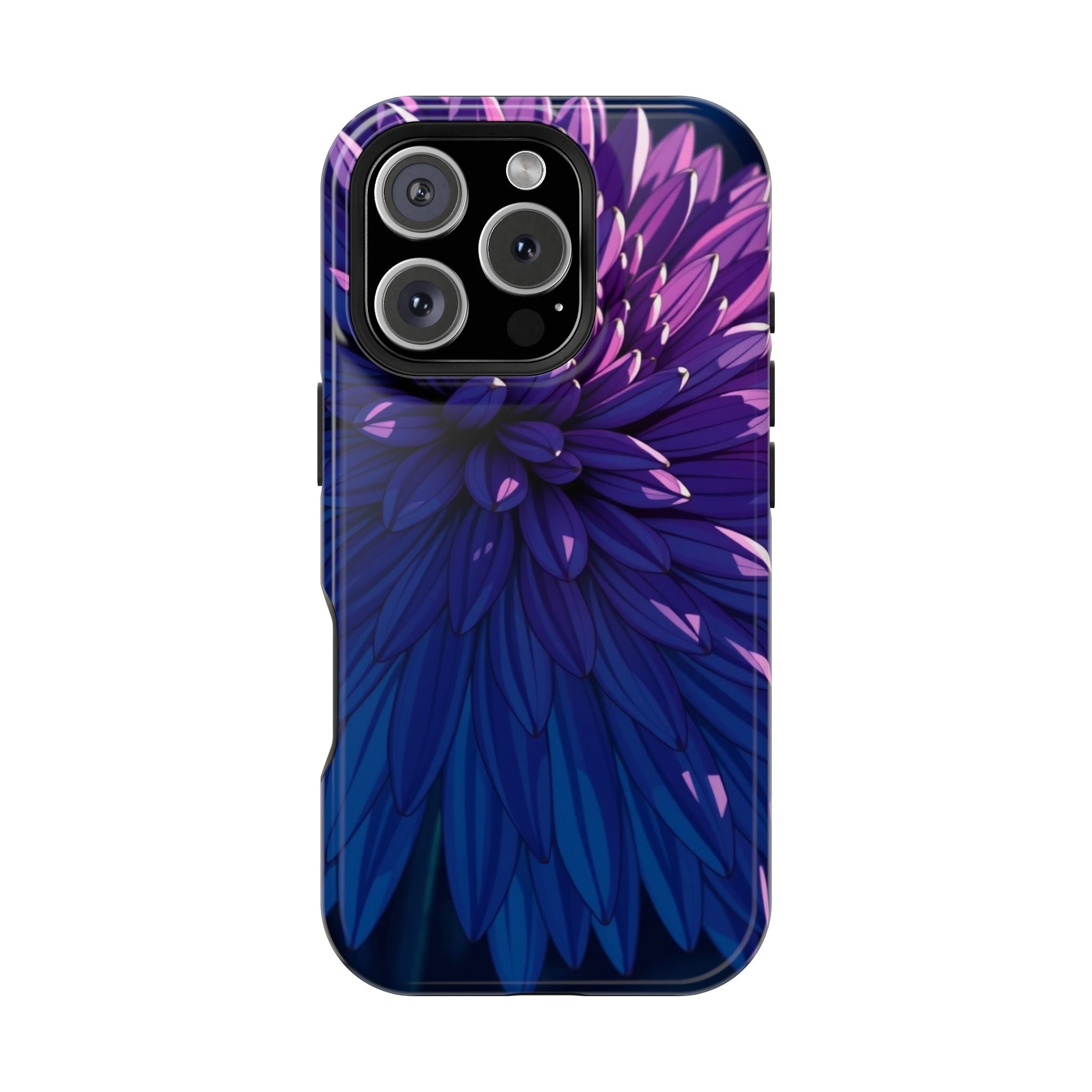 iPhone Indigo And Violet Chrysanthemum Classic Soft iPhone Finish · iPhone Case