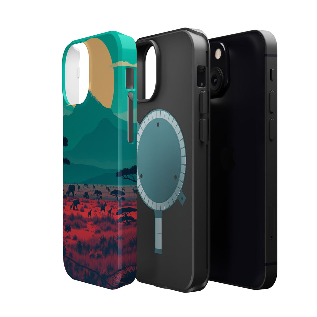 iPhone Savanna Horizon Vintage Retro Poster Slim iPhone Everyday · iPhone Case