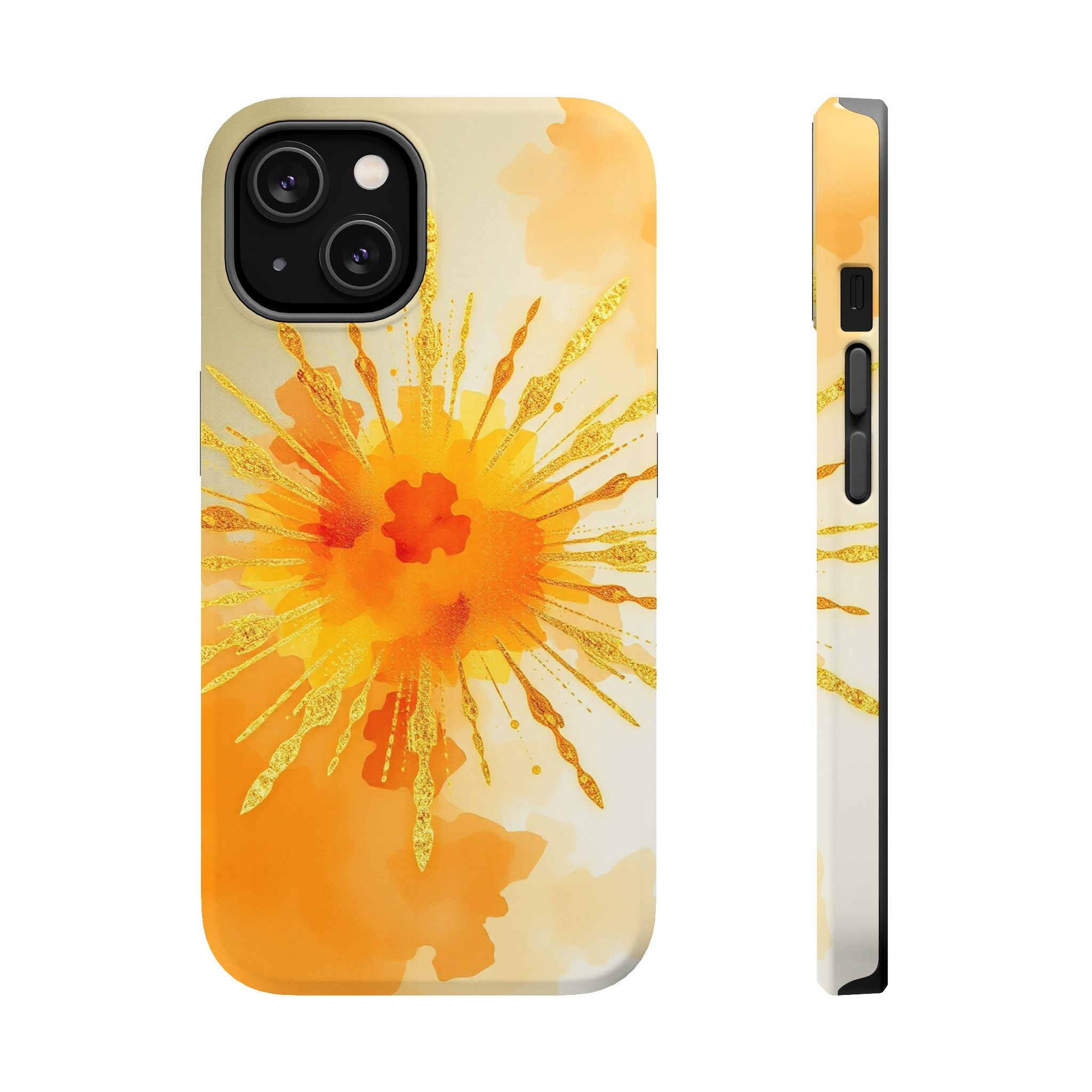 iPhone Mustard And Rust Gold Foil Burst Slim Everyday iPhone Designer · iPhone C