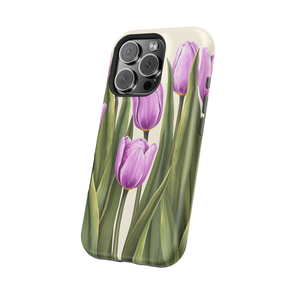 iPhone Tulip Row Electric Art 14 Bold Modern Everyday Snap Case · iPhone Case
