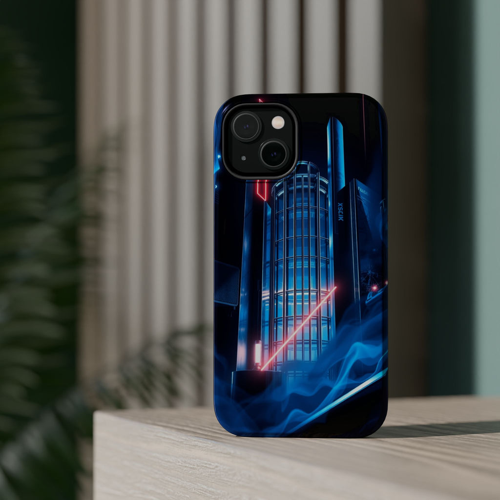 iPhone Midnight Blue And Silver Bauhaus Composition Slim Snap Case · iPhone Case