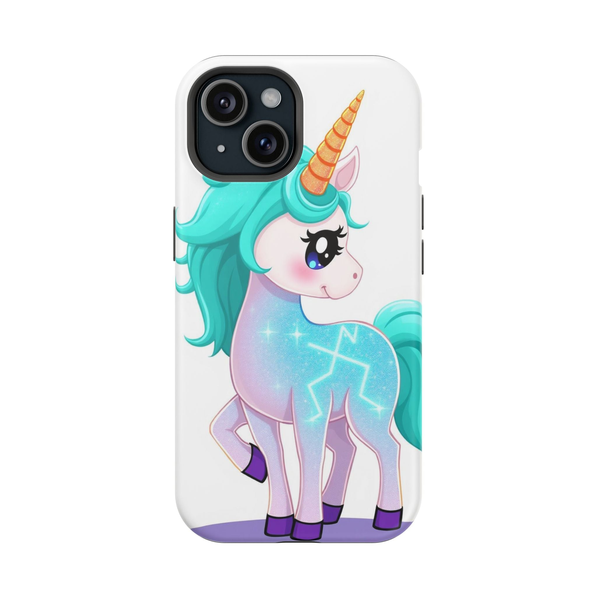 iPhone Turquoise Sparkle Unicorn Kids Fun iPhone Phone Case Gift · iPhone Case