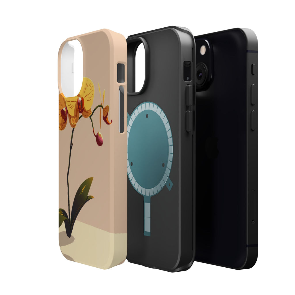 iPhone Orchid Study Pixel Art -Bit Bold Modern Everyday Snap Case · iPhone Case
