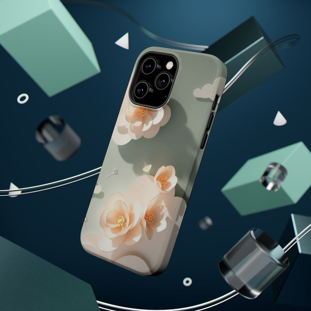 iPhone Sage And Ivory Pastel Floral Cloud Slim iPhone Everyday Designer · iPhone
