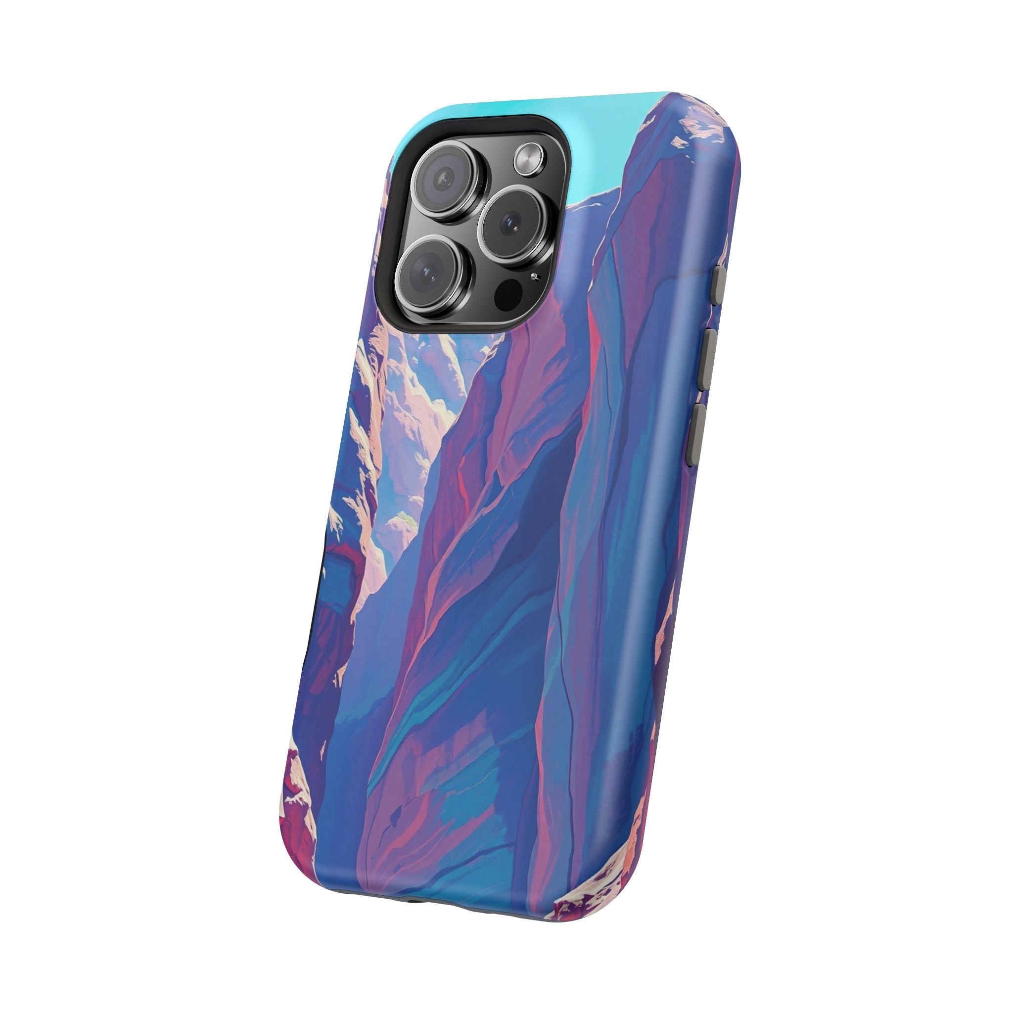 iPhone Cyan And Magenta Canyon Wall Slim Everyday Designer Case · iPhone Case