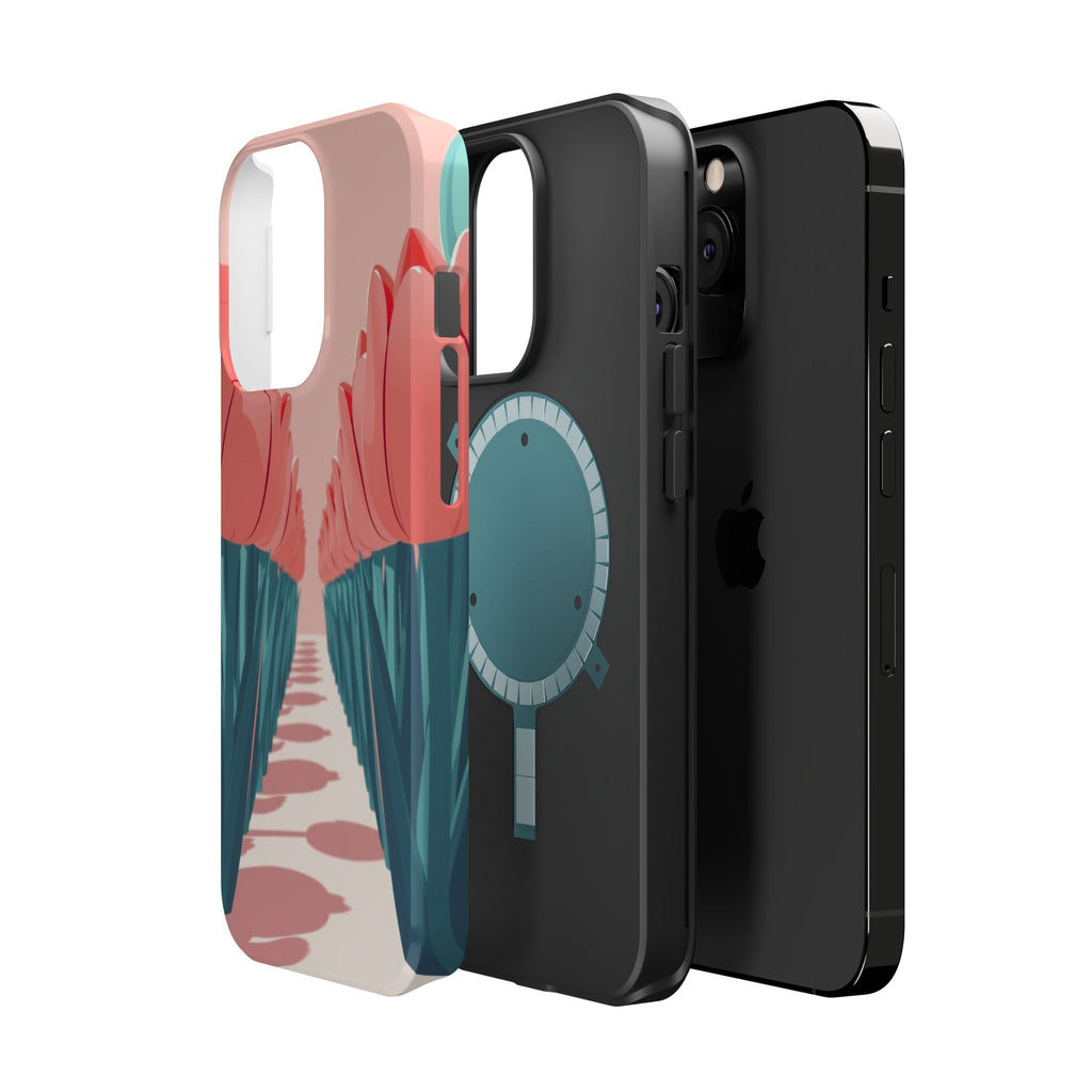 iPhone Tulip Row Pastel Kawaii Slim Everyday Designer Case · iPhone Case