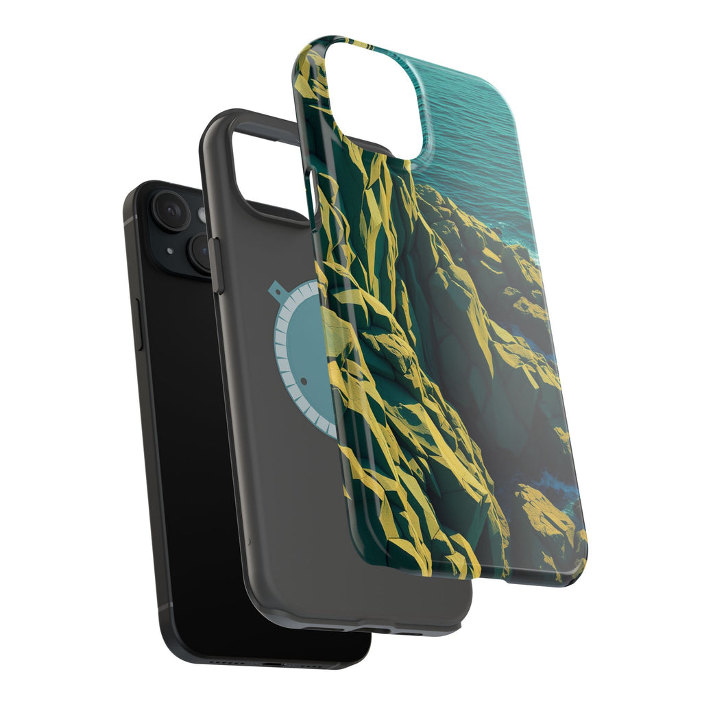 iPhone Emerald Green And Gold Rocky Coastline Slim iPhone Everyday · iPhone Case