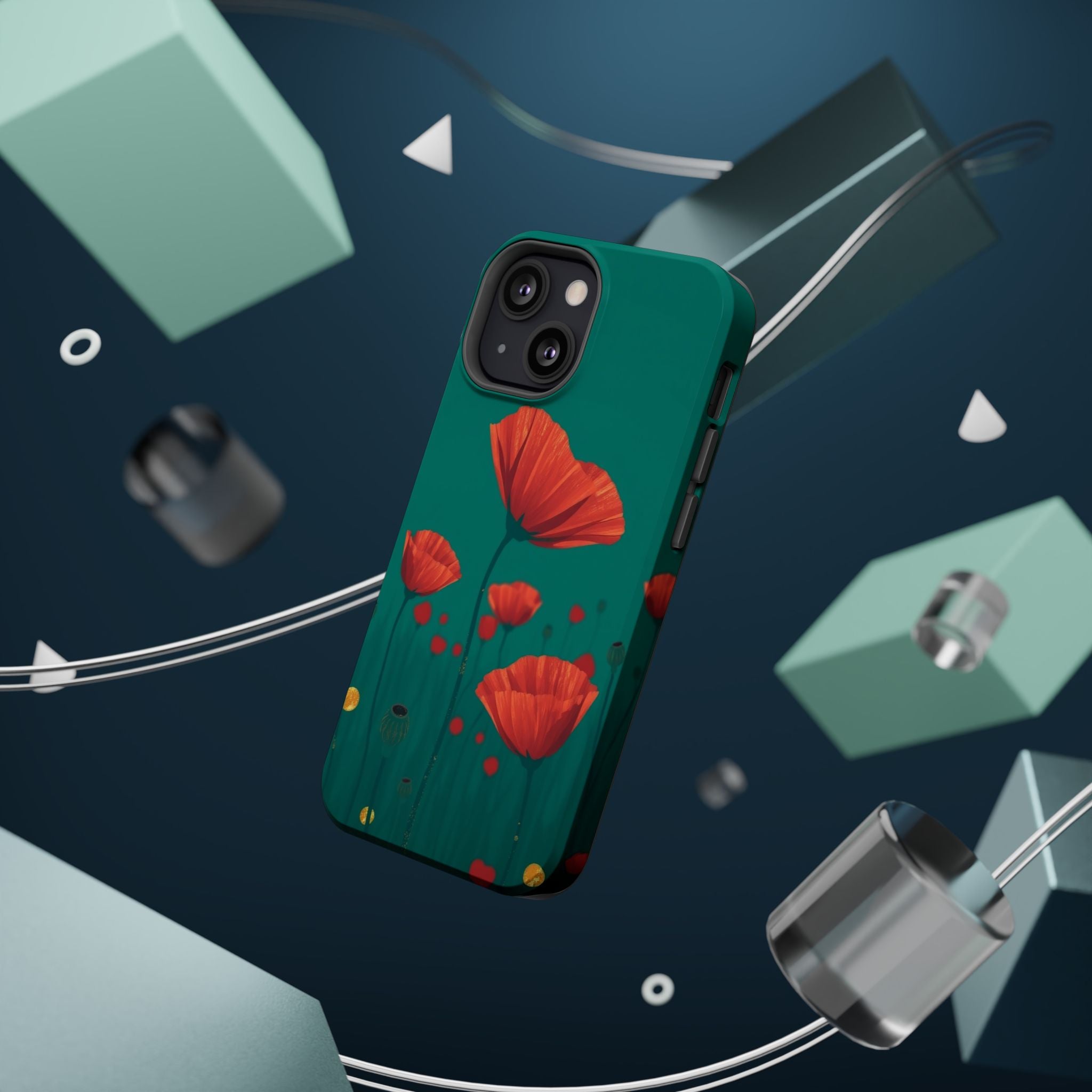 iPhone Earthy Poppy Field Design Bold Modern Everyday Snap Case · iPhone Case