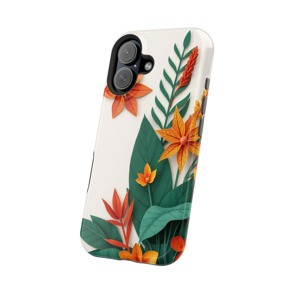 iPhone Jungle Floral Paper Cut Art Bold Modern Everyday Snap Case · iPhone Case