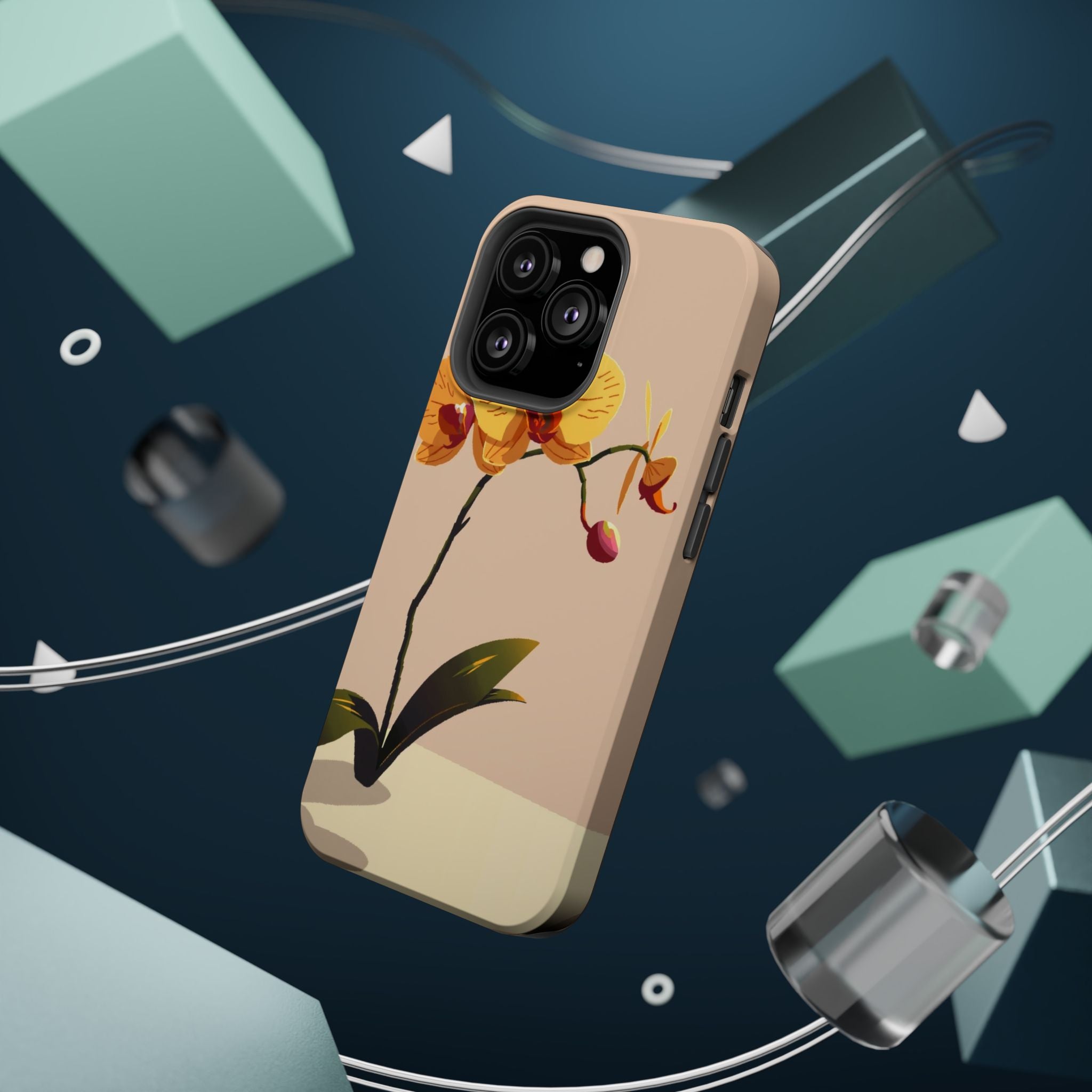 iPhone Orchid Study Pixel Art -Bit Bold Modern Everyday Snap Case · iPhone Case