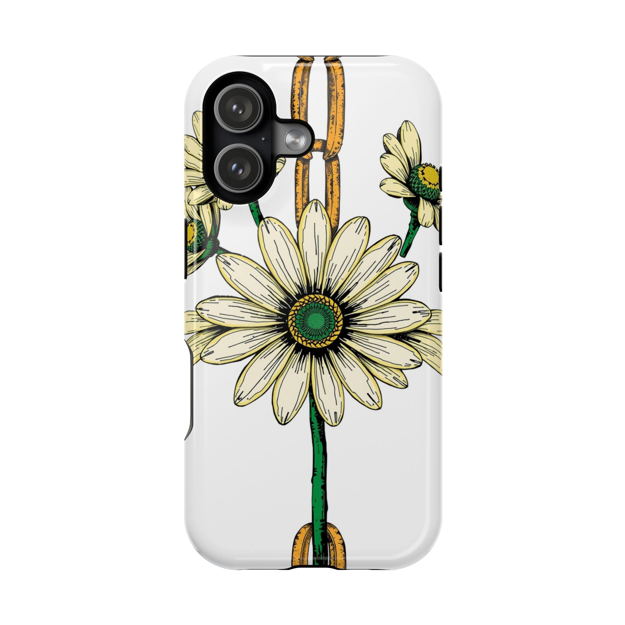 iPhone Daisy Chain Dark Gothic Ink Bold Modern Everyday Snap Case · iPhone Case