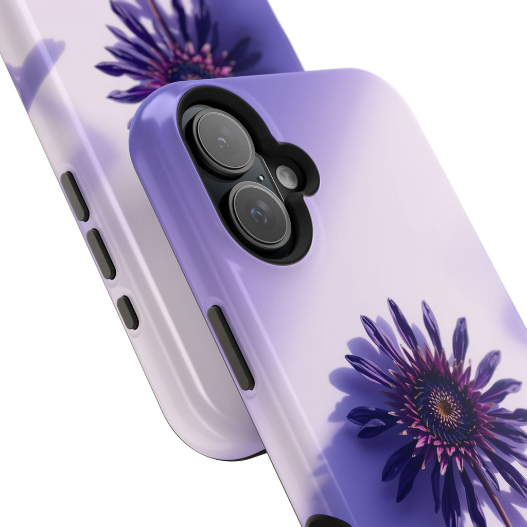 iPhone Indigo And Violet Dried Flower Flat Lay Soft iPhone Finish · iPhone Case