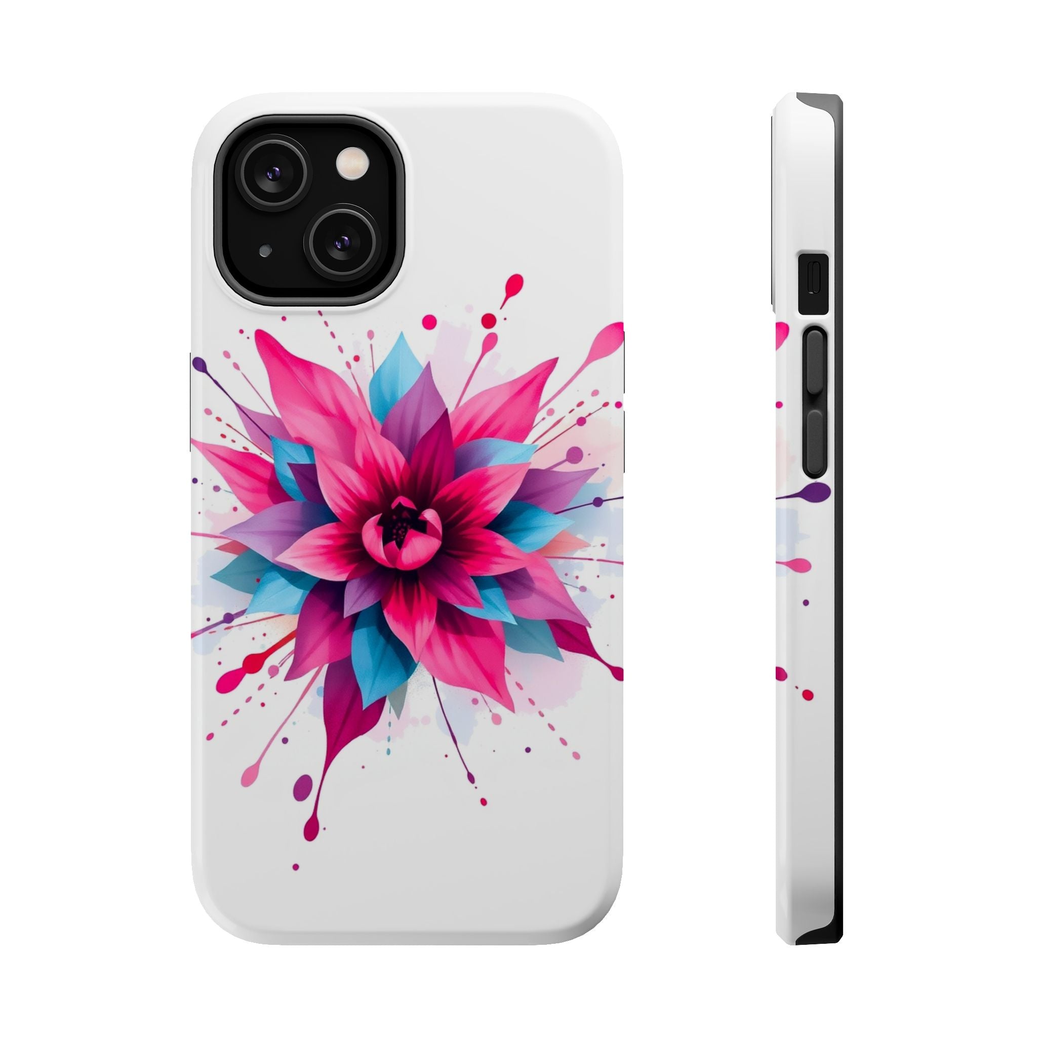iPhone Floral Watercolor Splash Electric Art Slim iPhone Everyday · iPhone Case
