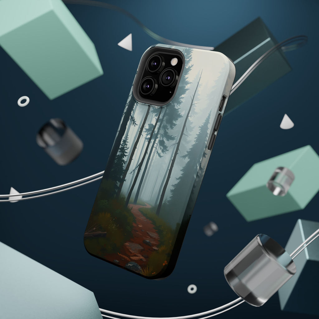 iPhone Serene Misty Forest Path Design Slim Everyday Designer Case · iPhone Case