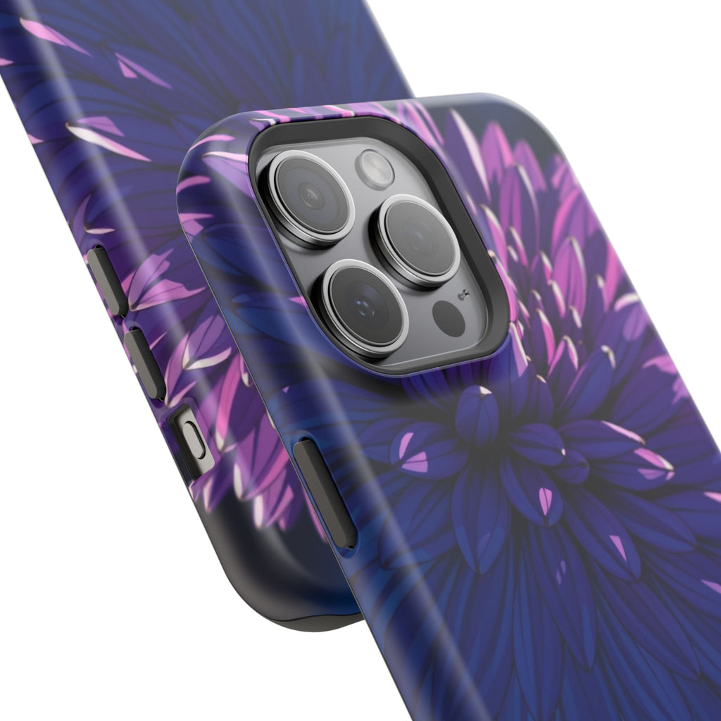 iPhone Indigo And Violet Chrysanthemum Classic Soft iPhone Finish · iPhone Case