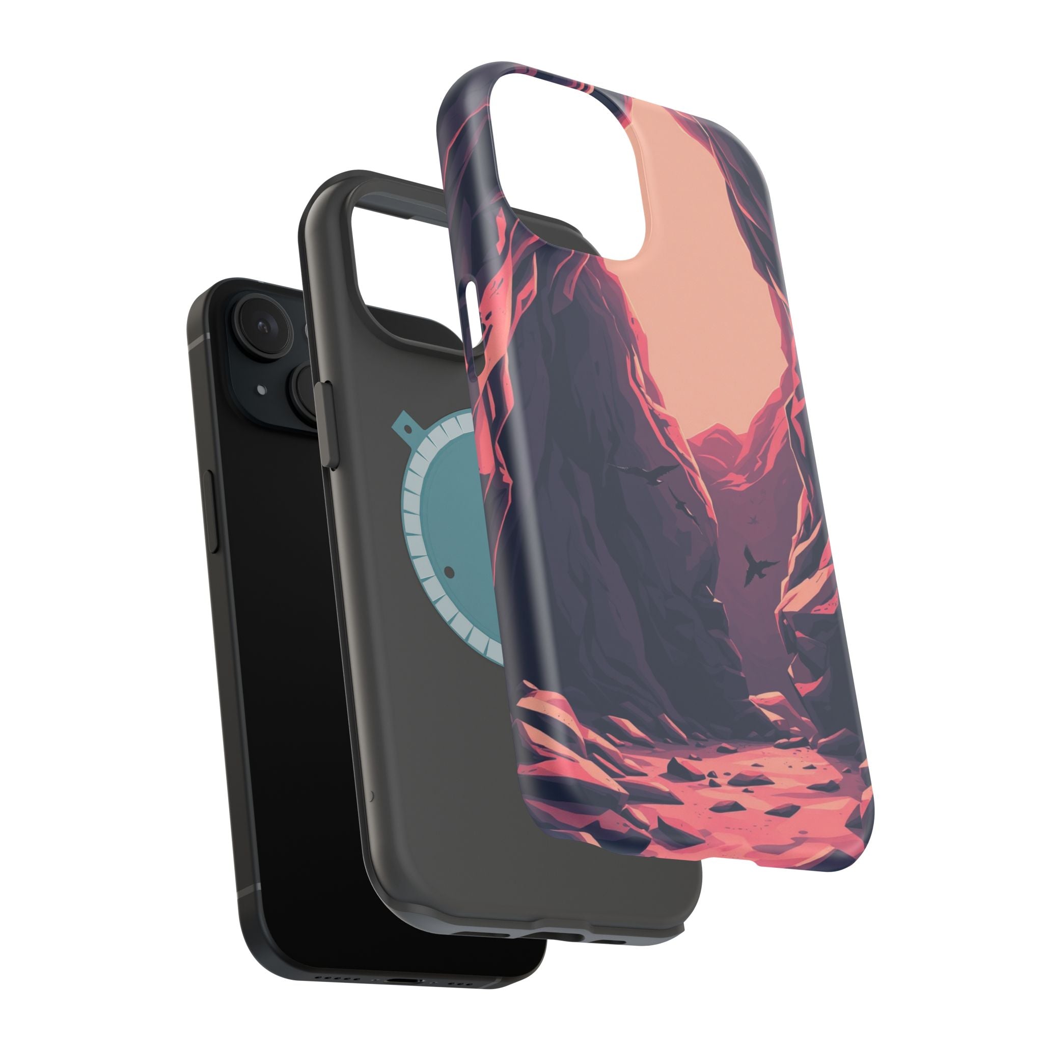 iPhone Rose Pink And Cream Dark Crystal Cave Slim Everyday Designer Case · iPhon