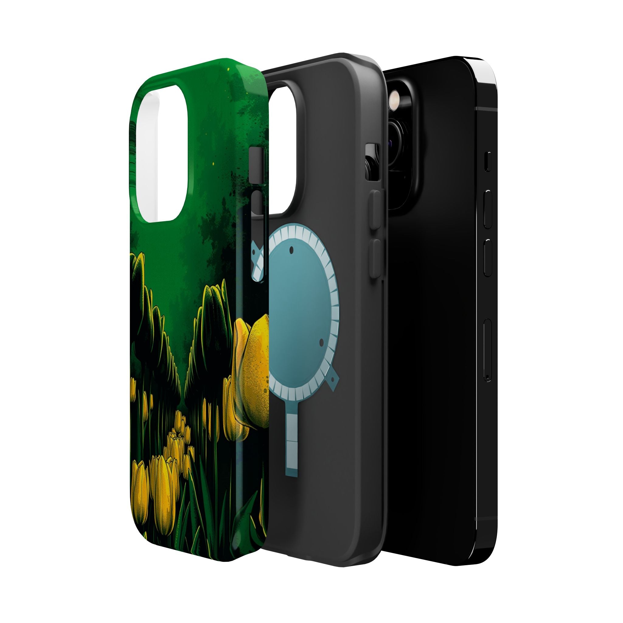 iPhone Tulip Row Emerald Green And Gold Slim Snap Case · iPhone Case