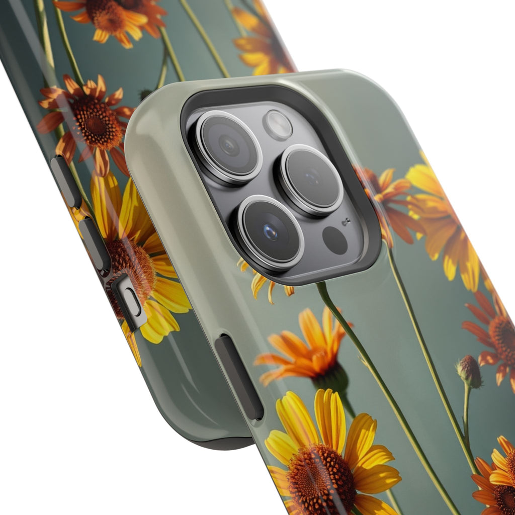 iPhone Mustard And Rust Wildflower Bunch Slim Everyday iPhone Designer · iPhone