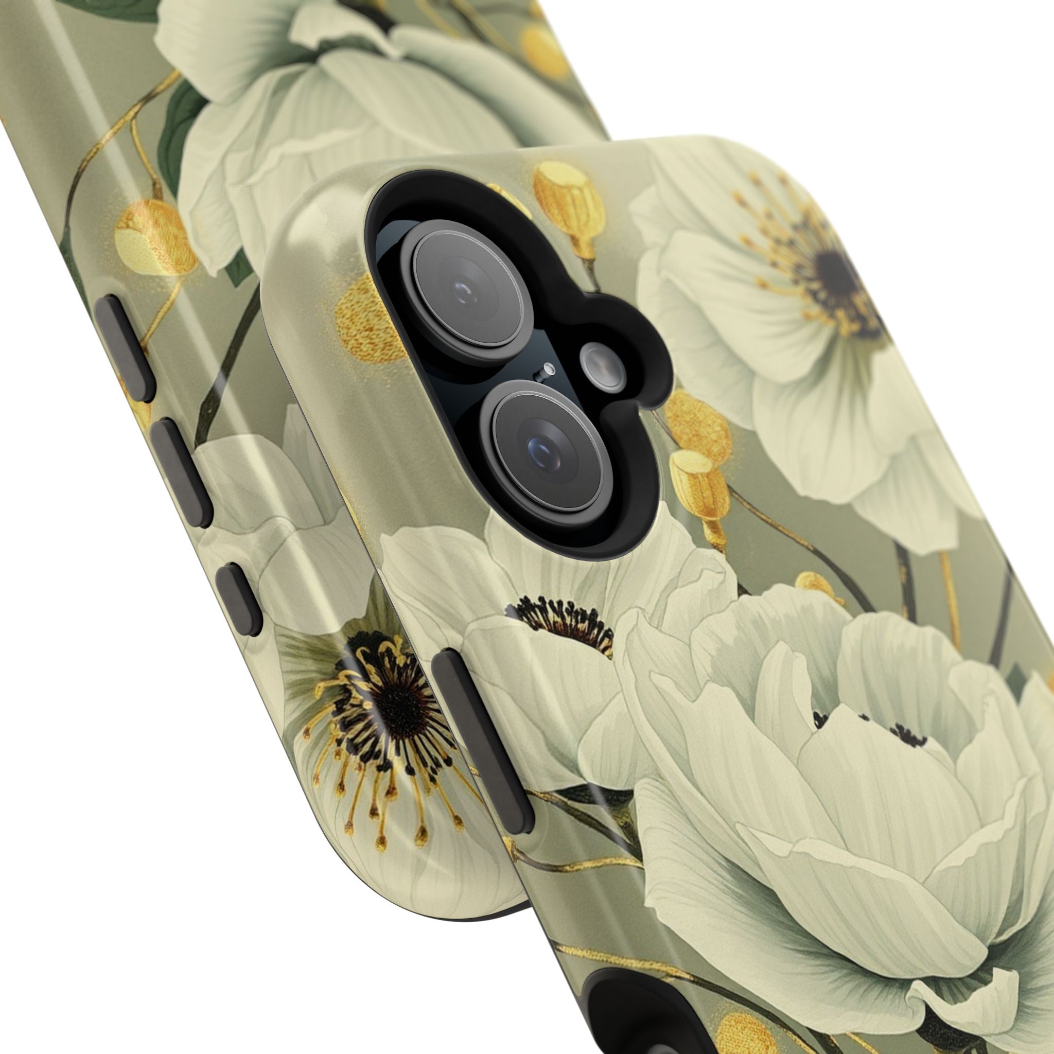 iPhone Sage And Ivory Floral Ink Wash Slim Everyday iPhone 14 Designer · iPhone